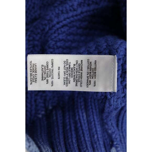 Vineyard Vines by Shep & Ian Tide Blue Men's 1/4 Zip Cableknit Sweater L - Picture 9 of 9